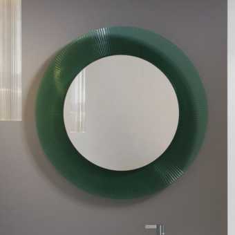 Зеркало круглое Laufen Kartell by Laufen 80 изумрудное, с подсветкой