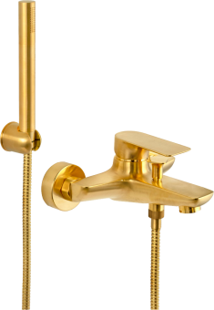 Смеситель для ванны с душем Remer Infinity I02BG брашированное золото