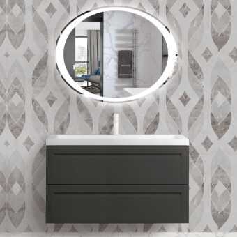 Мебель для ванной Art&Max Platino 100, подвесная, серая матовая