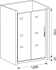 Душевая дверь в нишу Good Door Idea WTW-130-C-CH 130 см, профиль хром