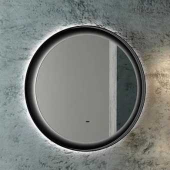 Зеркало круглое CONTINENT Planet 60, с подсветкой, черное