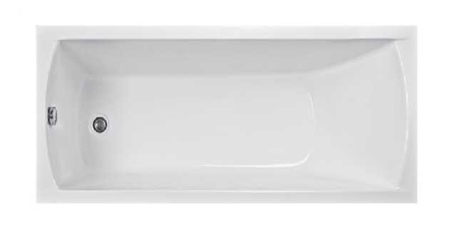Ванна акриловая Vayer Milana 180 х 75 см, прямоугольная, белая