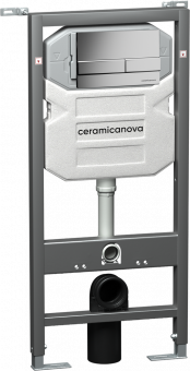 Система инсталляции для унитазов Ceramica Nova Envision Flat CN1002M кнопка хром матовый