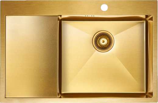Мойка кухонная Paulmark Atlan PM217851-BGR брашированное золото R