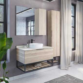 Мебель для ванной Comforty Порто 90 подвесная, дуб дымчатый
