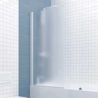 Шторка на ванну Kubele DE020 DE020P601-MAT-WTMT- 70х150 150х70, профиль белый матовый, стекло матовое