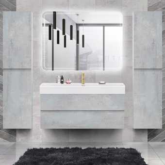 Мебель для ванной Cezares Molveno 46 120 beton, с раковиной Cezares CZR-MIL-120-LVB